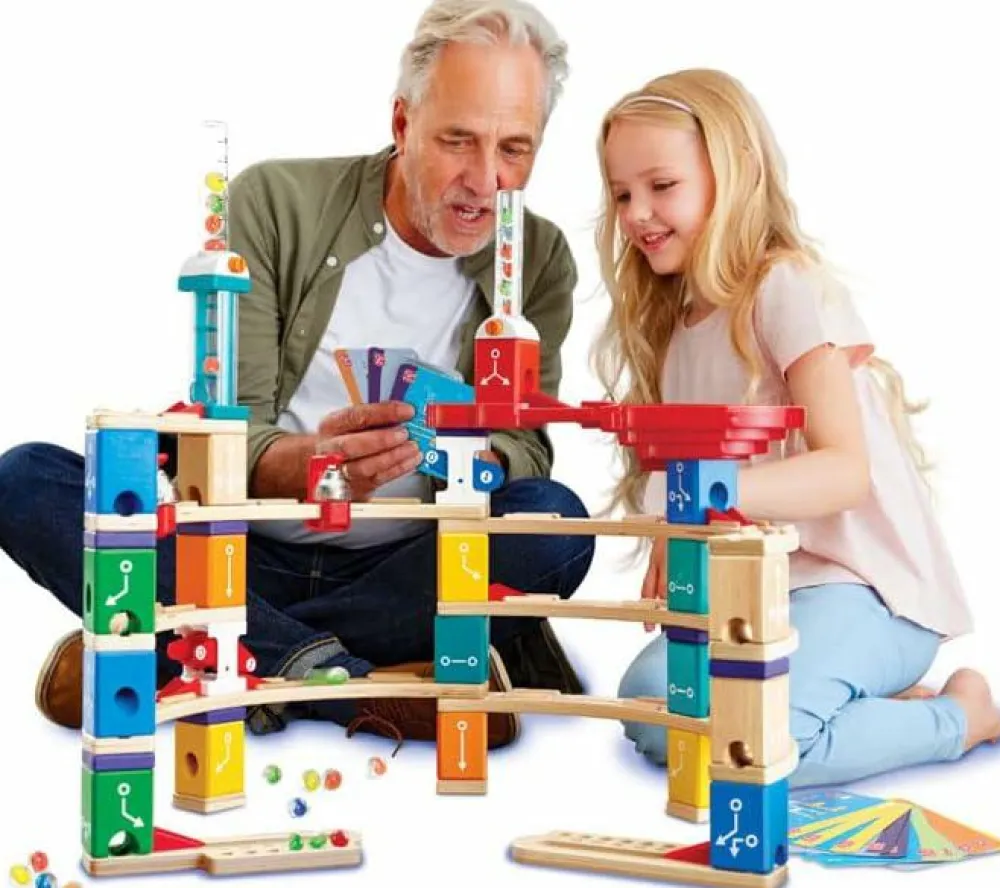 Stem Læringslegetøj|Lær At Kode<Hape Quadrilla kuglebane - Advanced Coding, 159 dele