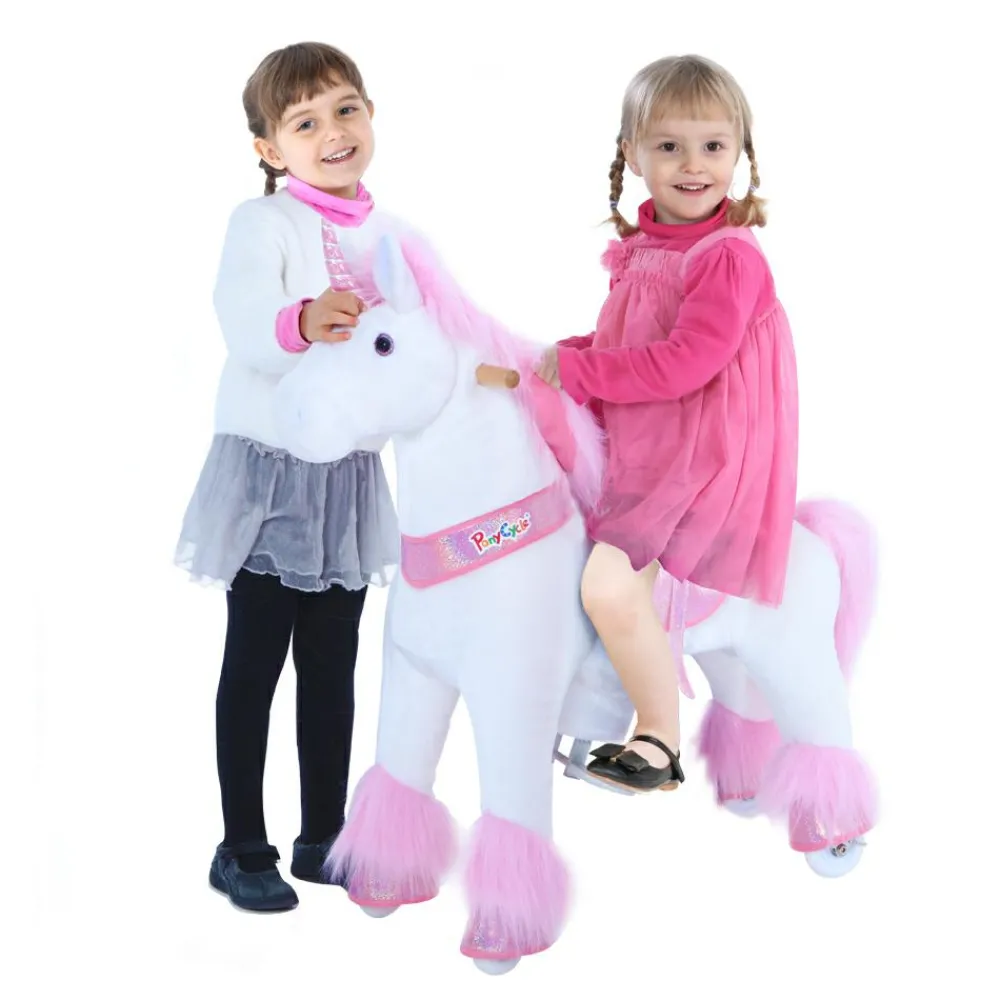 Grovmotorik<PonyCycle Rid Selv - Enhjørning pink, Medium