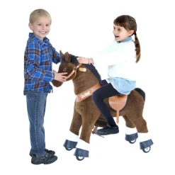 Grovmotorik<PonyCycle Rid Selv - Hest, mørkebrun m. hvid blis, Medium