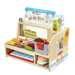Rolleleg|Legekøkken & Legemad<Melissa & Doug Sandwich shop, 56 dele