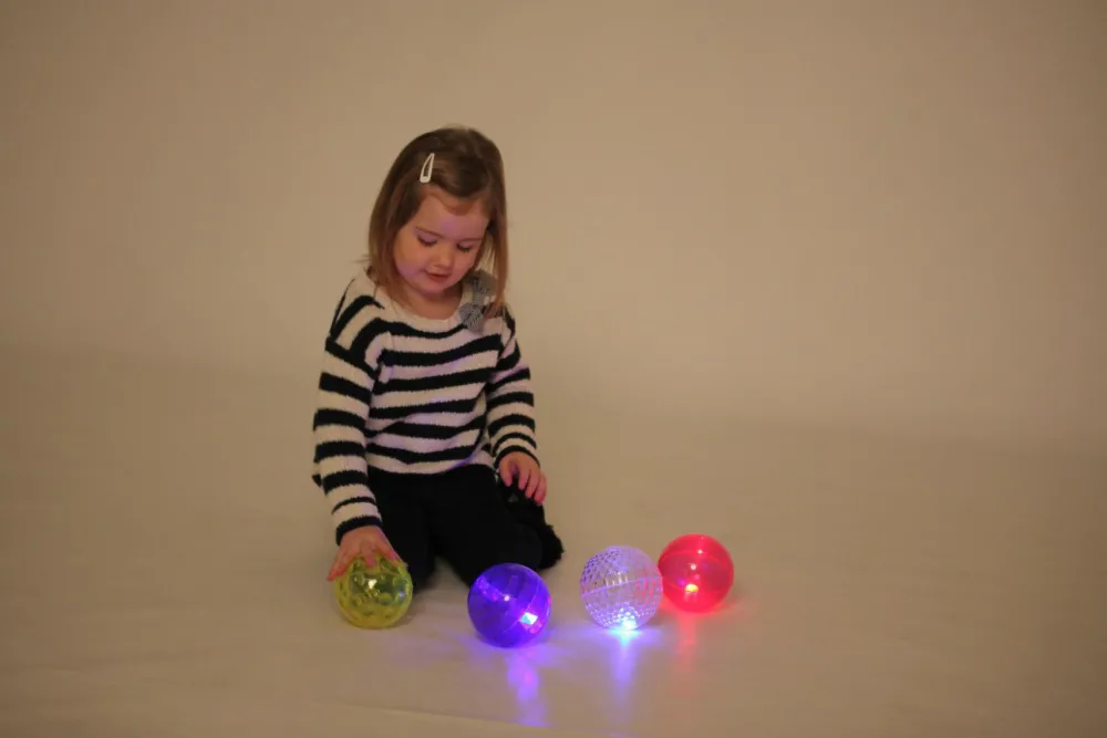 Bolde<tickit® Sansebolde m. LED lys, 4 stk