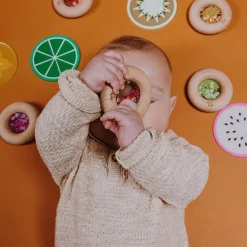 Mindfulness For Børn|Tumlinge Legetøj< Sansedonut Ø7 cm - Vandmeloner