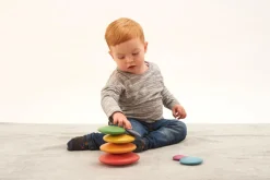 Trælegetøj|Montessori<tickit® Sansesten af træ - Regnbue, 7 stk