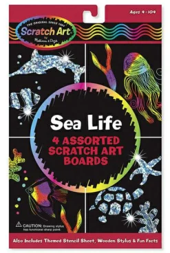 Tegne- & Malegrej<Melissa & Doug Scratch Art - Havet