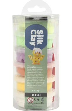 Påske|Kreativ Leg<Creativ Company Silk Clay 6 x14 gr. - Påskefarver