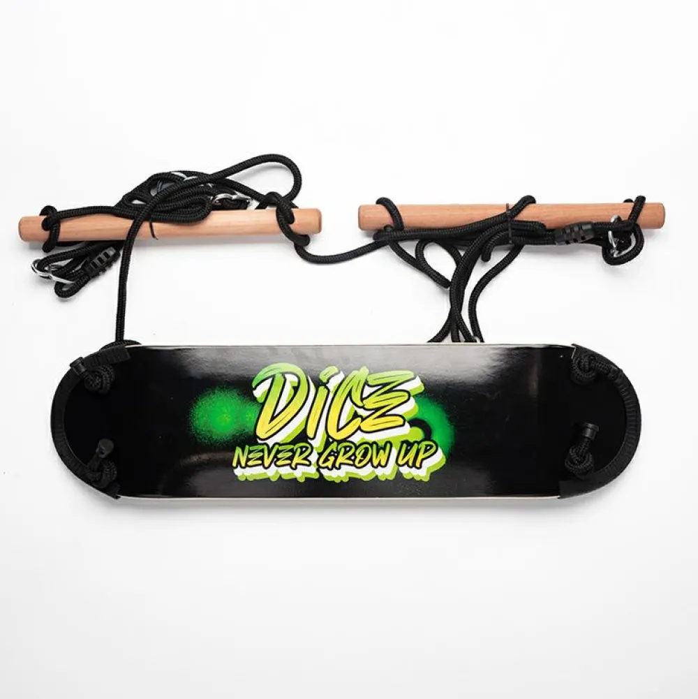 Gynger<DICE Skateboardgynge 81 x 20 cm (sort reb)