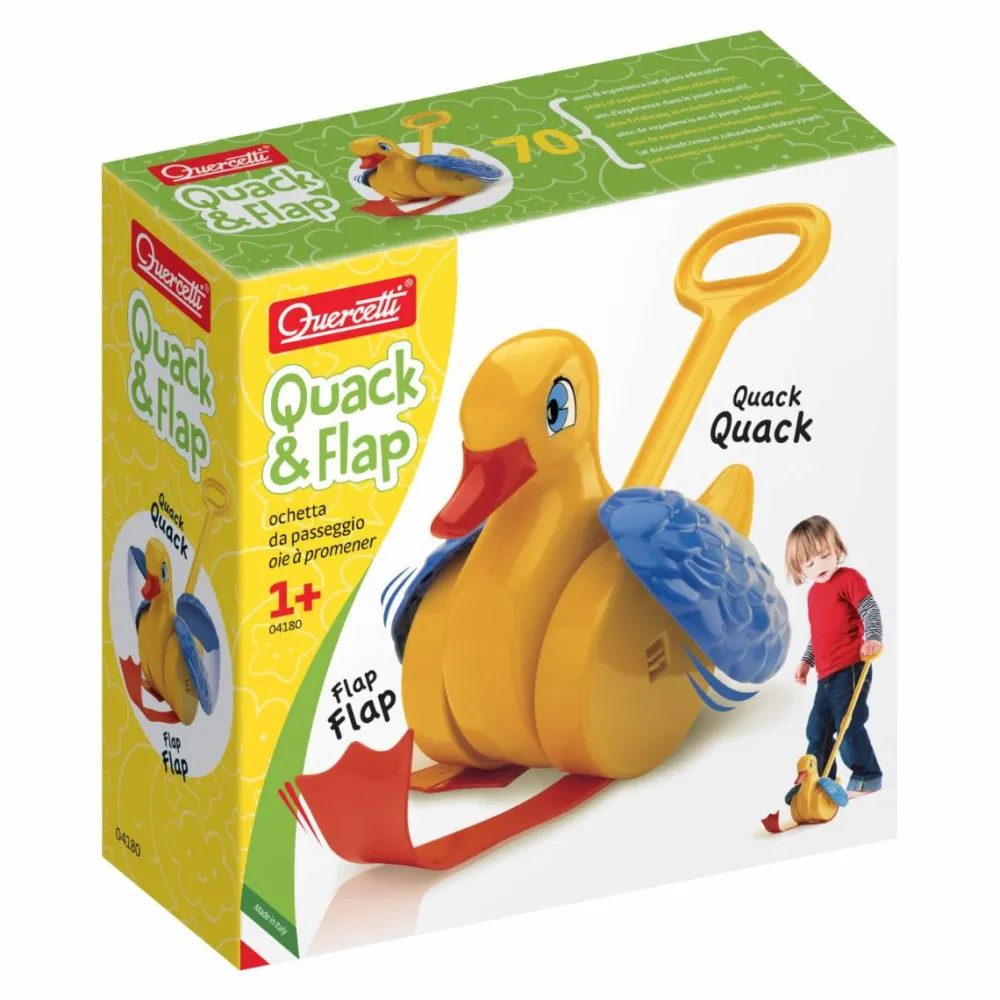 Babylegetøj|Tumlinge Legetøj<Quercetti Skubbedyr - Quack & Flap