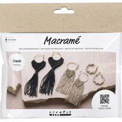 Voksenværk|Lav Selv Smykker<Creativ Company Smykkekit - Macramé øreringe, 3 par