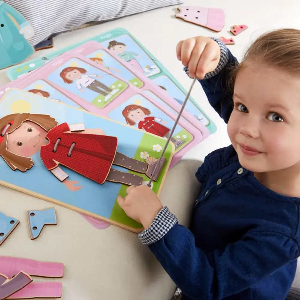 Montessori<Haba Snøreleg - Giv mig tøj på