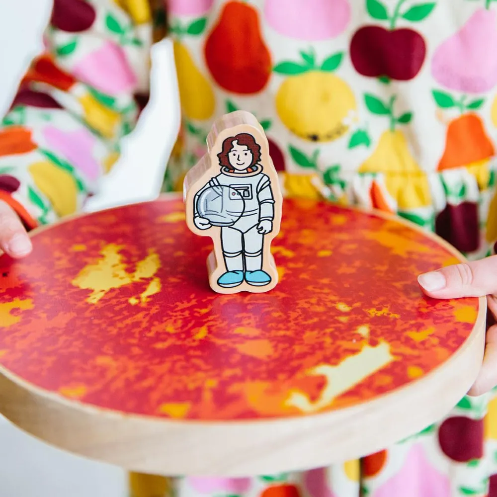 Trælegetøj|Montessori< Solsystem i træ, 12 dele