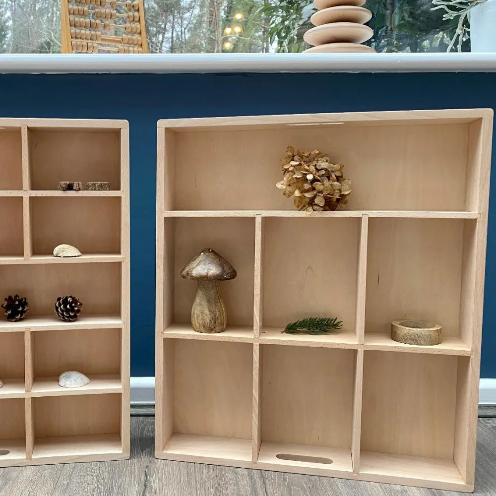 Trælegetøj|Montessori<tickit® Sorteringsbakke af træ, 7 rum