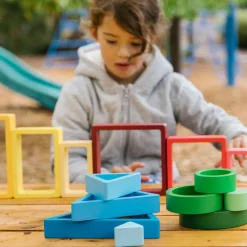 Trælegetøj|Montessori< Sorteringssæt - Form, farve & størrelse