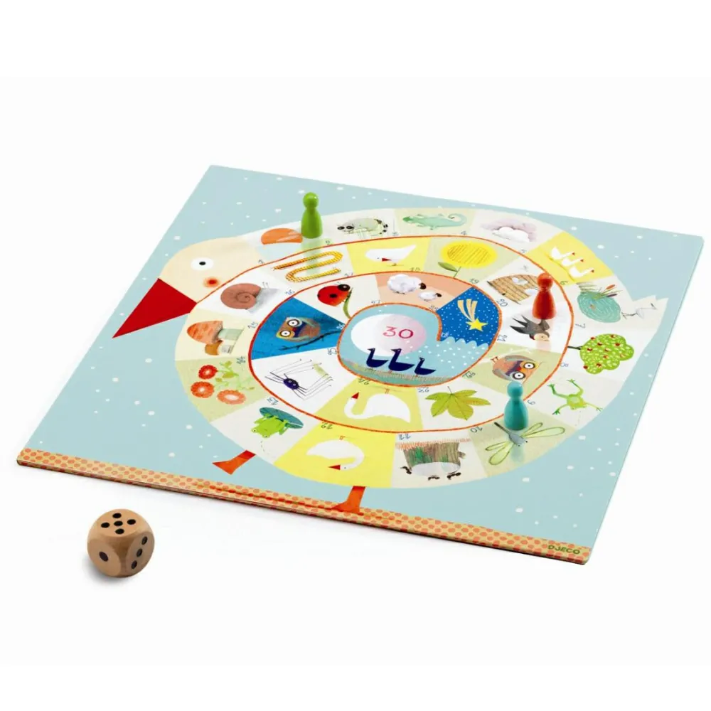 Spil<Djeco Spilkuffert - Ludo og Gåsespil
