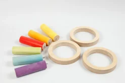 Grovmotorik|Sansemotorisk Legetøj<Sawdust and Rainbows SR tilbehør: Ringspil - Regnbue