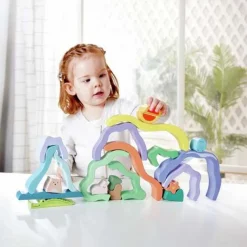 Trælegetøj|Sorterings- & Stablelegetøj<Hape Stable- & byggeklodser - Natur