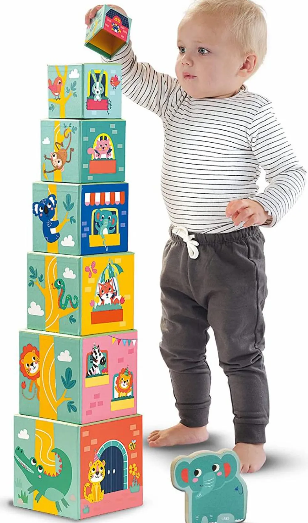 Babylegetøj|Tumlinge Legetøj<SES Creative Stableklodser - Dyrevenner