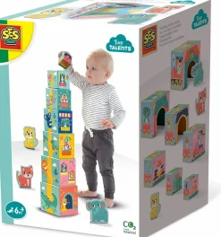 Babylegetøj|Tumlinge Legetøj<SES Creative Stableklodser - Dyrevenner