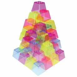 Lysborde|Sanselegetøj< Stableklodser - Transparente, 50 stk