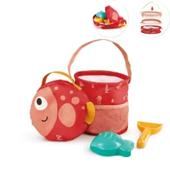 Strand- & Sandlegetøj|Tumlinge Legetøj<Hape Strandsæt m. taske + pop up spand, 4 dele