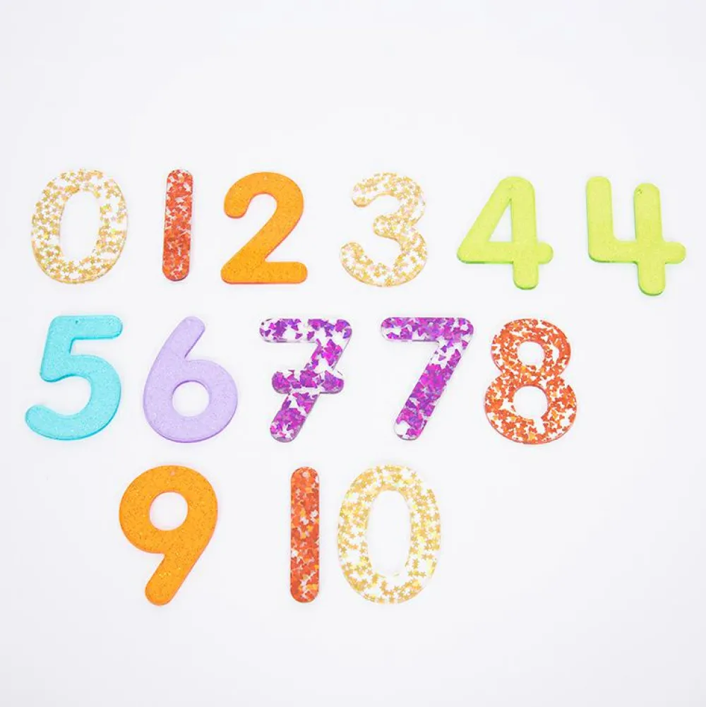 Matematik & Leg|Lysborde<tickit® Tal med glitter, 14 stk