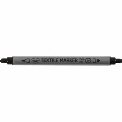 Kreativ Leg|Tegne- & Malegrej<Creativ Company Tekstiltusser - Sorte, 6 stk
