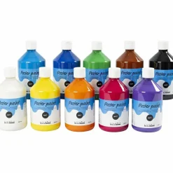 Påske|Tegne- & Malegrej<Creativ Company Temperamaling mat - Basisfarver, 10 x 500 ml.