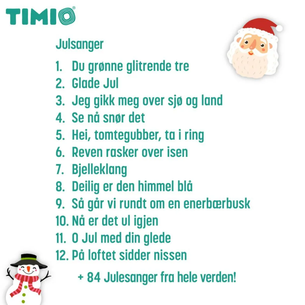 Legetøj Til Ferien|Jul<TIMIO tilbehør - Disc m. julesange