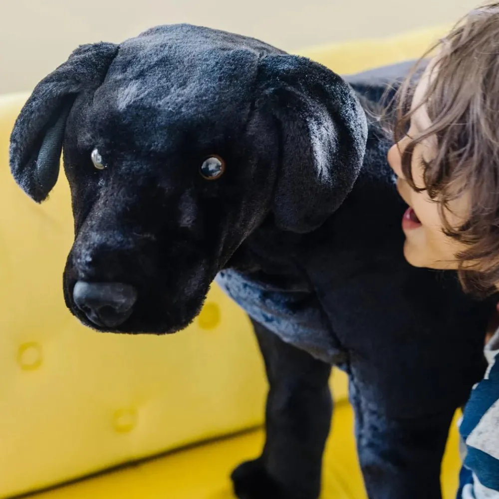 Bamser<Melissa & Doug Tøjdyr i plys - Labrador, sort