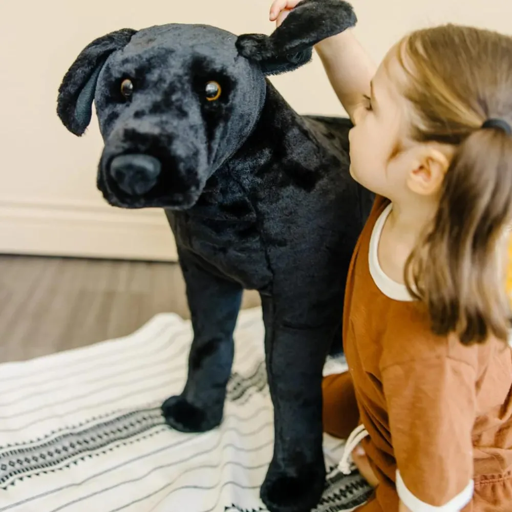 Bamser<Melissa & Doug Tøjdyr i plys - Labrador, sort
