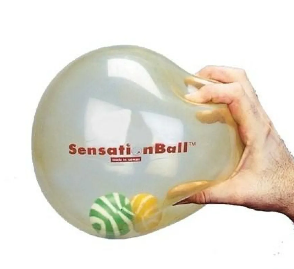 Bolde< Transparent bold med kugler i