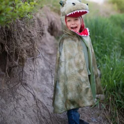 Fastelavn|Dinosaur Legetøj<Great Pretenders T-Rex kappe m. klør - Grøn, str. 4-6 år