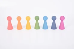 Trælegetøj|Montessori<tickit® Træfigurer - Regnbue, 7 stk