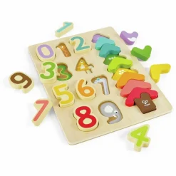 Trælegetøj|Matematik & Leg<Hape Træpuslespil m. 20 brikker - Farver & tal