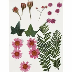Påske|Kreativ Leg<Creativ Company Tørrede blomster/blade - Lyserød, 19 ass.
