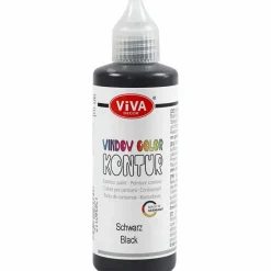 Tegne- & Malegrej<Creativ Company Vinduesmaling - Sort, 90 ml.
