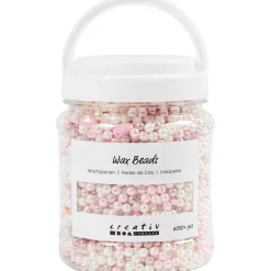 Lav Selv Smykker|Kreativ Leg<Creativ Company Voksperler i spand - Pastel, 6.000+ stk
